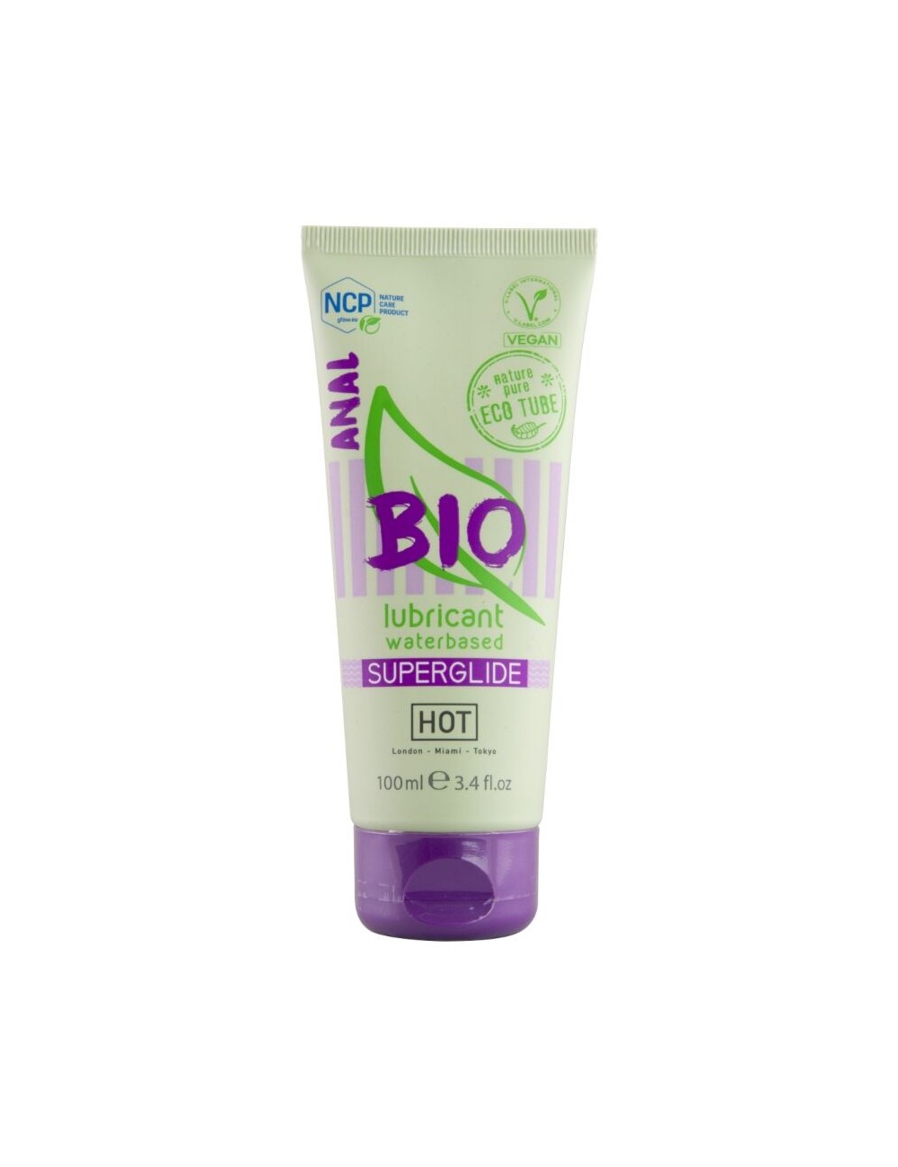 HOT - BIO LUBRIFICANTE À BASE DE ÁGUA SUPERGLIDE ANAL 100 ML