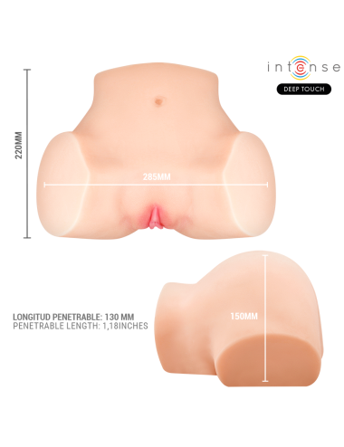 INTENSE DEEP TOUCH - MASTURBADOR ANAL E VAGINAL NICOLE COM EFEITOS DE SUCÇÃO, CALOR, VIBRAÇÃO E VOZ, COM CONTROLE REMOTO, 5.3 KG