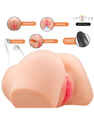 INTENSE DEEP TOUCH - MASTURBADOR ANAL E VAGINAL NICOLE COM EFEITOS DE SUCÇÃO, CALOR, VIBRAÇÃO E VOZ, COM CONTROLE REMOTO, 5.3 KG