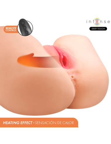 INTENSE DEEP TOUCH - MASTURBADOR ANAL E VAGINAL JULIA COM SUCÇÃO, CALOR, VIBRAÇÃO E EFEITOS DE VOZ COM CONTROLE REMOTO 9 KG
