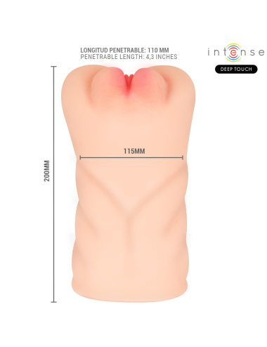 INTENSE DEEP TOUCH - KRISTA MASTURBADOR VAGINAL VIBRATÓRIO COM GEMIDOS E CONTROLE REMOTO