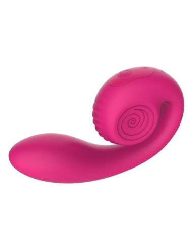 SNAIL VIBE - GIZI LITE VIBRADOR ROSA DUPLO PARA PONTO G E CLITÓRIS