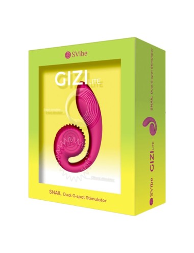 SNAIL VIBE - GIZI LITE VIBRADOR ROSA DUPLO PARA PONTO G E CLITÓRIS