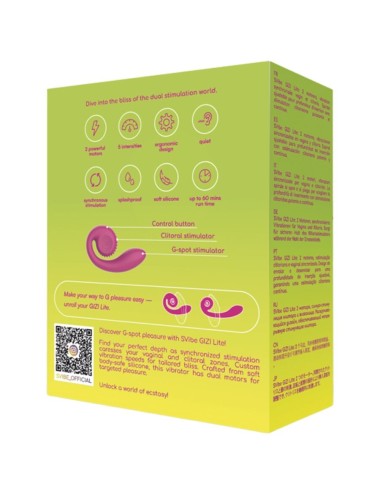 SNAIL VIBE - GIZI LITE VIBRADOR ROSA DUPLO PARA PONTO G E CLITÓRIS