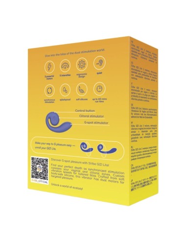 SNAIL VIBE - GIZI LITE VIBRADOR DUPLO ROXO PARA PONTO G E CLITOR