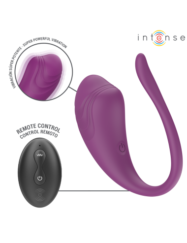 INTENSE - OVO VIBRATÓRIO ROXO OLIVIA COM CONTROLE REMOTO