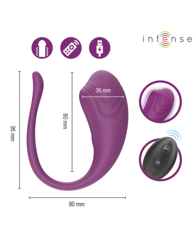 INTENSE - OVO VIBRATÓRIO ROXO OLIVIA COM CONTROLE REMOTO
