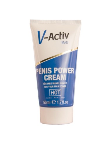 HOT - CREME PARA POTÊNCIA PENIANA V-ACTIV PARA HOMENS 50 ML