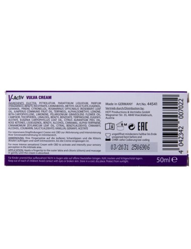 CREME VULVA QUENTE COM CBD 50ML
