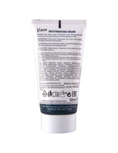 HOT - CREME PARA MASTURBAÇÃO COM CBD - UNISSEX 100ML