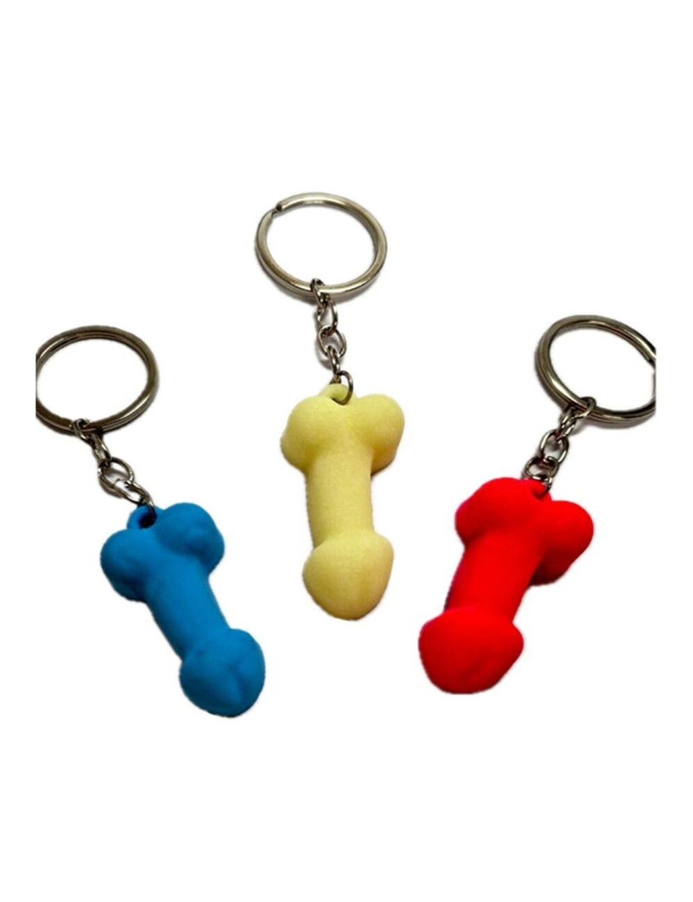 DIABLO PICANTE - CHAVEIRO DE PÊNIS DE SILICONE COM CORES FOSFORESCENTES VARIADAS