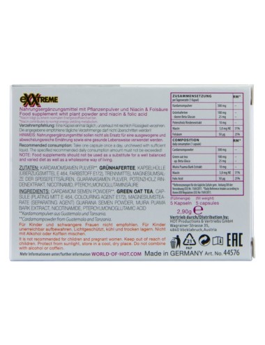 HOT- CÁPSULAS PARA LIBIDO EXTREMA FEMININA 5 UNIDADES