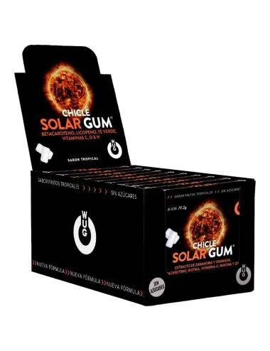 WUG GUM - SOLAR BRONZEAMENTO COM GUM | EXPOSITOR DE 12 X 8 UNIDADES