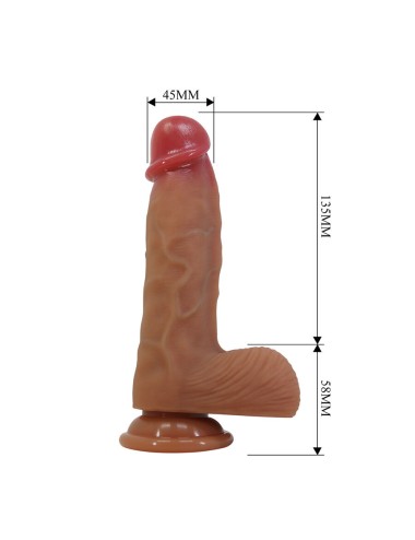 PRETTY LOVE - DUVALL DILDO REALISTA COM VENTOSA 19,3 CM -Ø- 4,5 CM