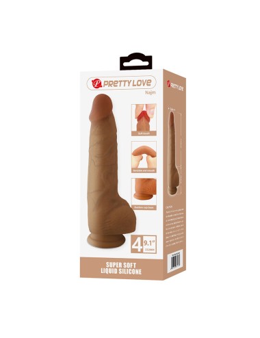 PRETTY LOVE - NAJM DILDO REALISTA COM VENTOSA 23,2 CM -Ø- 5,5 CM