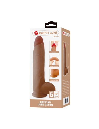 PRETTY LOVE - MENDEL DILDO REALISTA COM VENTOSA 25,5 CM -Ø- 5,6 CM