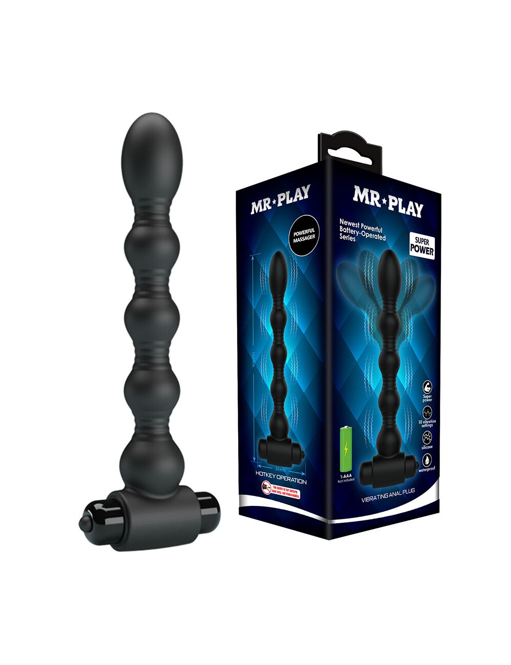 MR PLAY - MASSAGEADOR DE PLUG ANAL VIBRATÓRIO