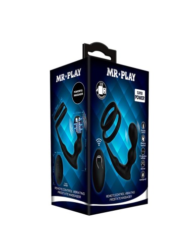 MR PLAY - PLUG ANAL VIBRATÓRIO COM ANEL PENIANO E CONTROLE REMOTO