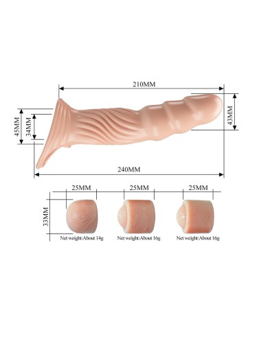 PRETTY LOVE - CAPA PENIANA TEXTURIZADA COM EXTENSORES