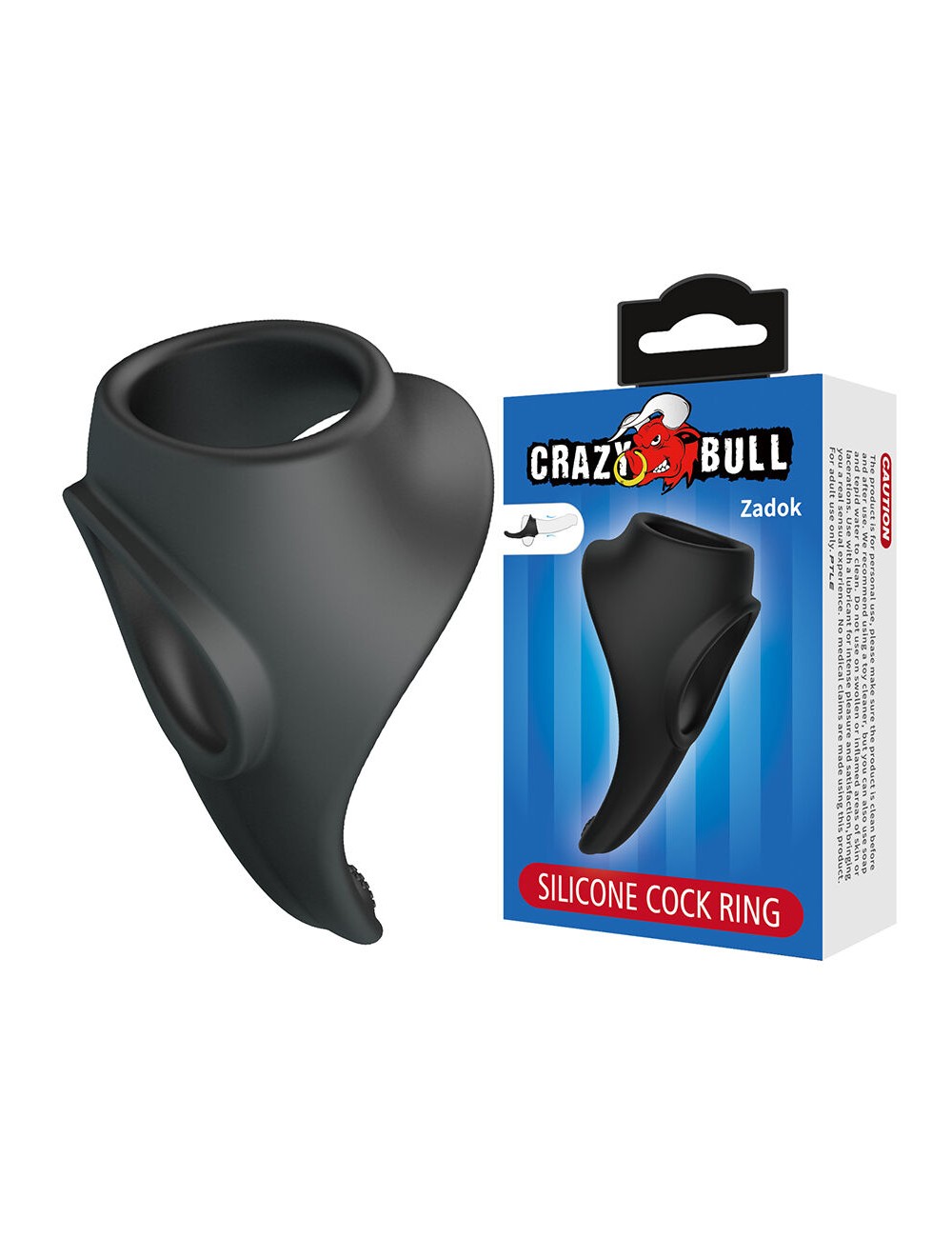 CRAZY BULL - ZADOK ANEL ERGONÔMICO COM ESTIMULADOR PERINEAL