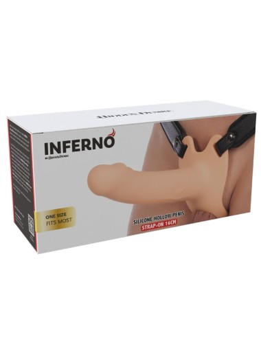 HIDDEN DESIRE - INFERNO MANGA PENIANA INFERNO COM STRAP-ON 16 CM