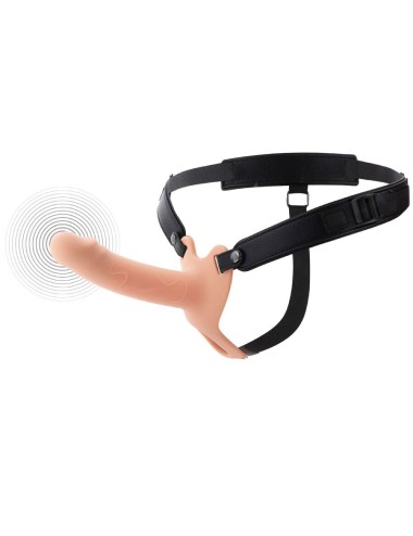 HIDDEN DESIRE - INFERNO MANGA PENIANA VIBRATÓRIA COM STRAP-ON 16 CM