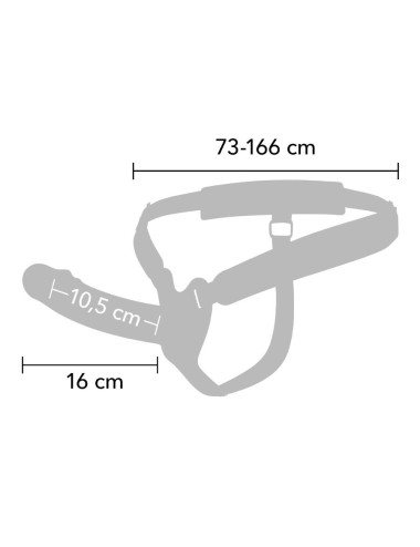 HIDDEN DESIRE - INFERNO MANGA PENIANA VIBRATÓRIA COM STRAP-ON 16 CM