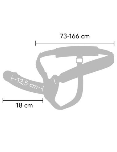 HIDDEN DESIRE - INFERNO MANGA PENIANA DE SILICONE COM STRAP-ON 18 CM