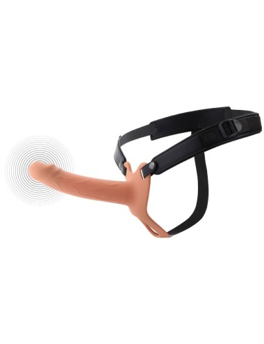 HIDDEN DESIRE - INFERNO MANGA PENIANA VIBRATÓRIA COM STRAP-ON 18 CM