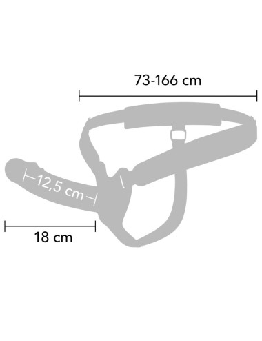 HIDDEN DESIRE - INFERNO MANGA PENIANA VIBRATÓRIA COM STRAP-ON 18 CM