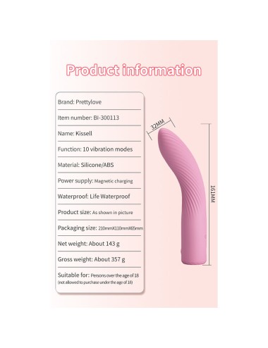 PRETTY LOVE - KISELL VIBRADOR ROSA PARA PONTO G
