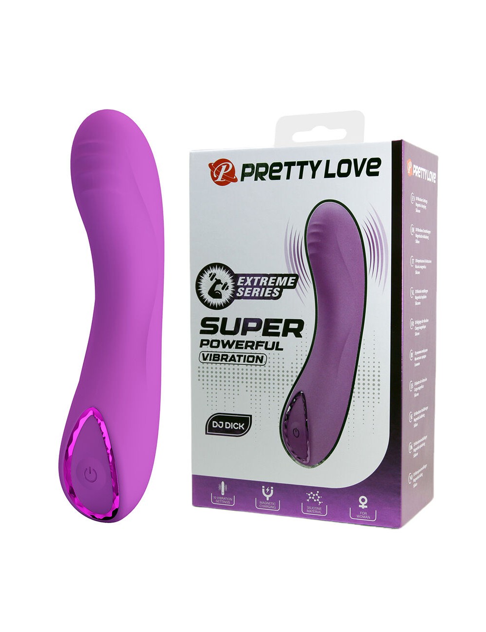 PRETTY LOVE - DJ DICK VIBRADOR ROXO PARA PONTO G