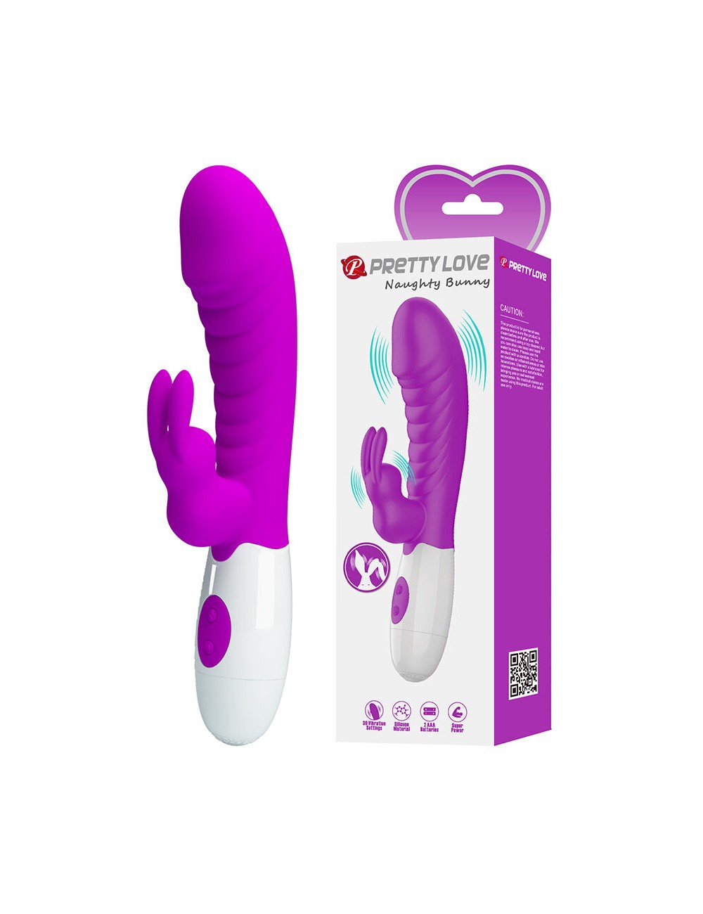 PRETTY LOVE - NAUGHTY VIBRADOR ROXO BUNNY