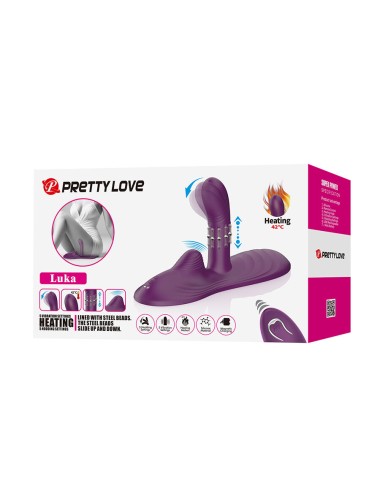 PRETTY LOVE - LUKA VIBRADOR DE SENTADO COM EFEITO DE CALOR E CONTROLE REMOTO