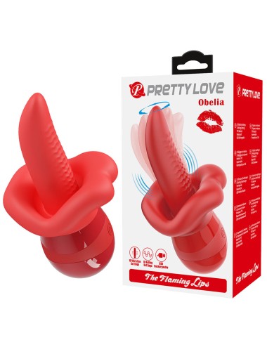 PRETTY LOVE - OBELIA VIBRADOR DE LÍNGUA COM MOVIMENTO ORBITAL