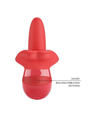 PRETTY LOVE - OBELIA VIBRADOR DE LÍNGUA COM MOVIMENTO ORBITAL
