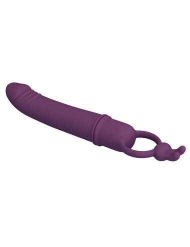 PRETTY LOVE - CORA VIBRADOR EM FORMATO DE PÊNIS COM ANEL DE RESISTÊNCIA