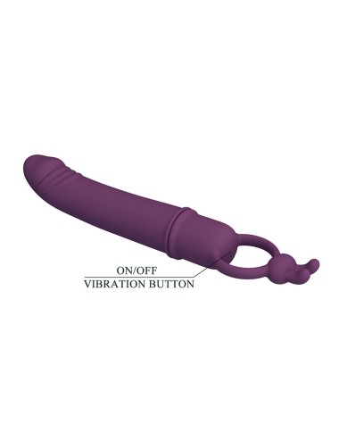 PRETTY LOVE - CORA VIBRADOR EM FORMATO DE PÊNIS COM ANEL DE RESISTÊNCIA