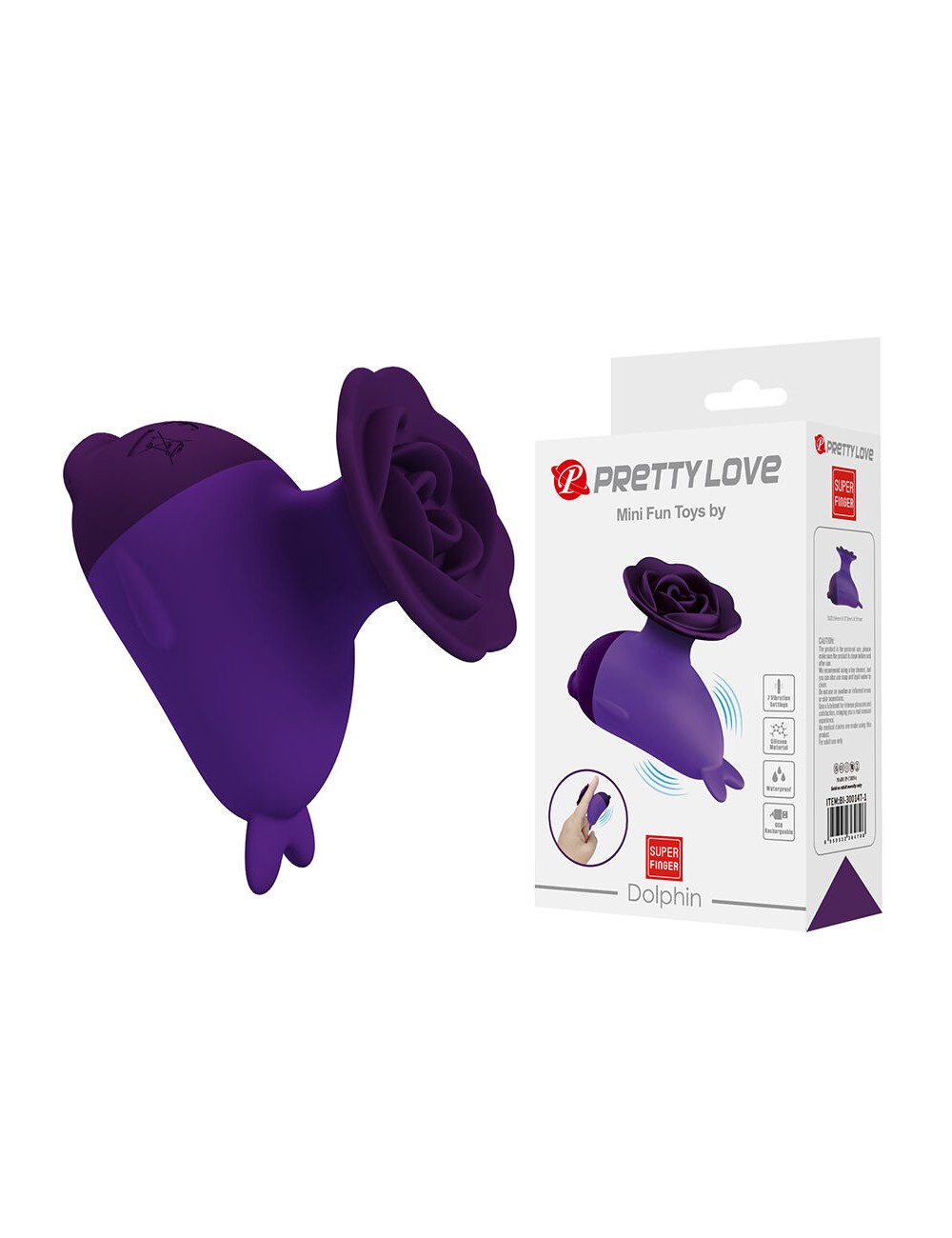 PRETTY LOVE - DOLPHIN MINI VIBRADOR COM CLIP