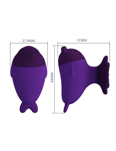 PRETTY LOVE - DOLPHIN MINI VIBRADOR COM CLIP