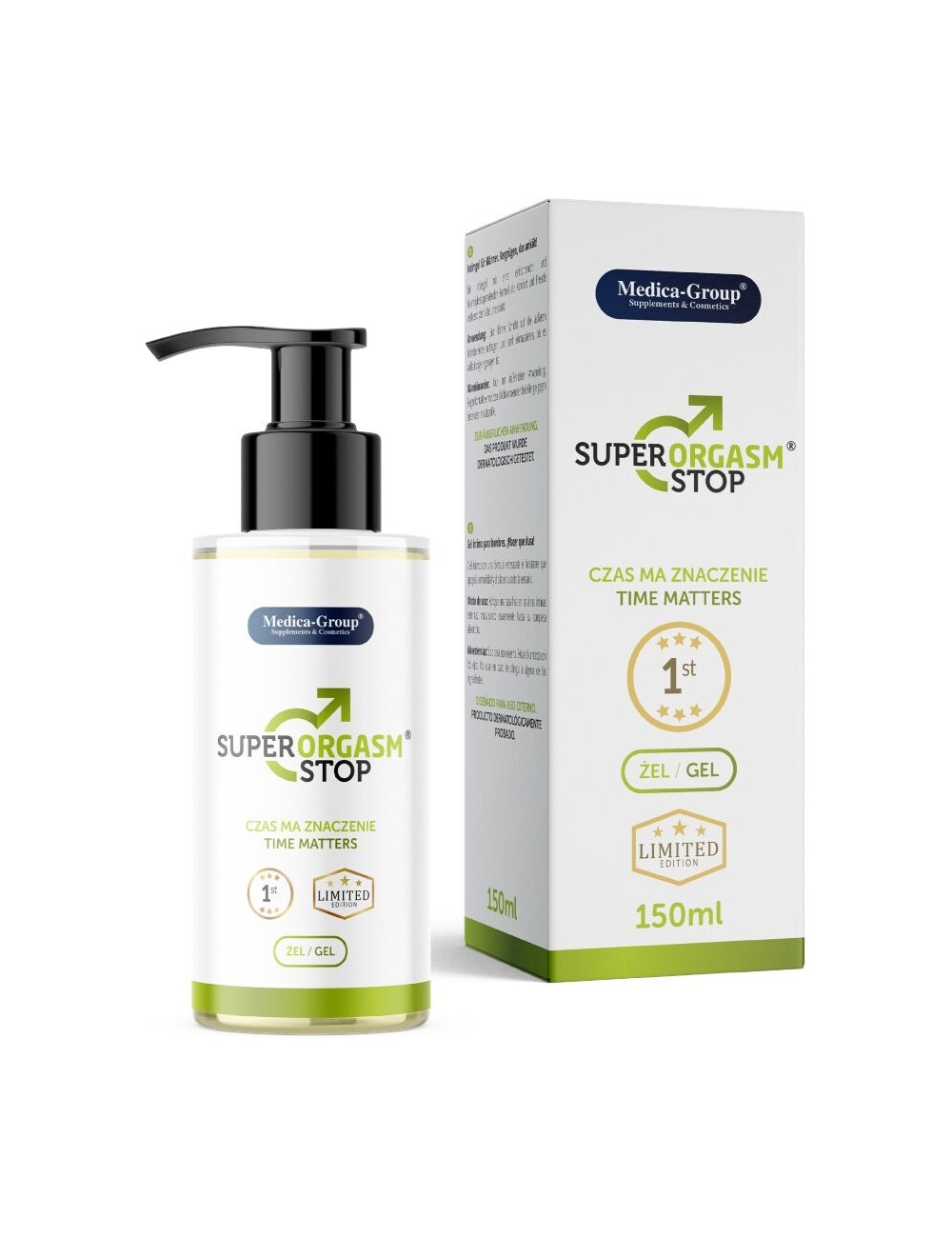 MEDICA GROUP - SUPER ORGASM STOP GEL ÍNTIMO PARA HOMENS 150 ML