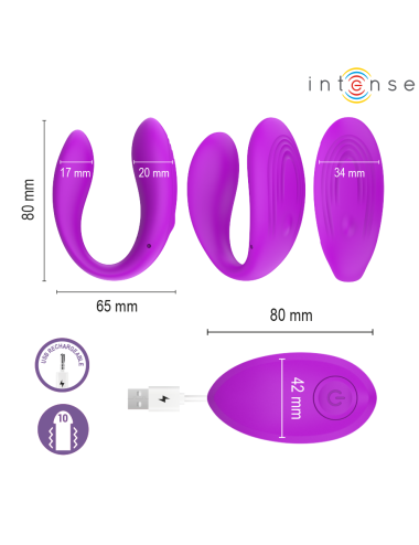 INTENSE - NORA ESTIMULADOR DE CLIPE VIBRATÓRIO ROXO