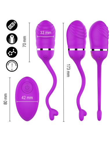 INTENSE - SOOKIE OVO VIBRATÓRIO COM CONTROLE REMOTO ROXO