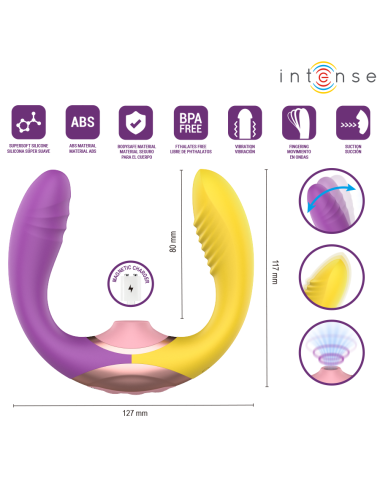INTENSE - WILLOW - ESTIMULADOR DE SUCÇÃO E VIBRAÇÃO 3 EM 1