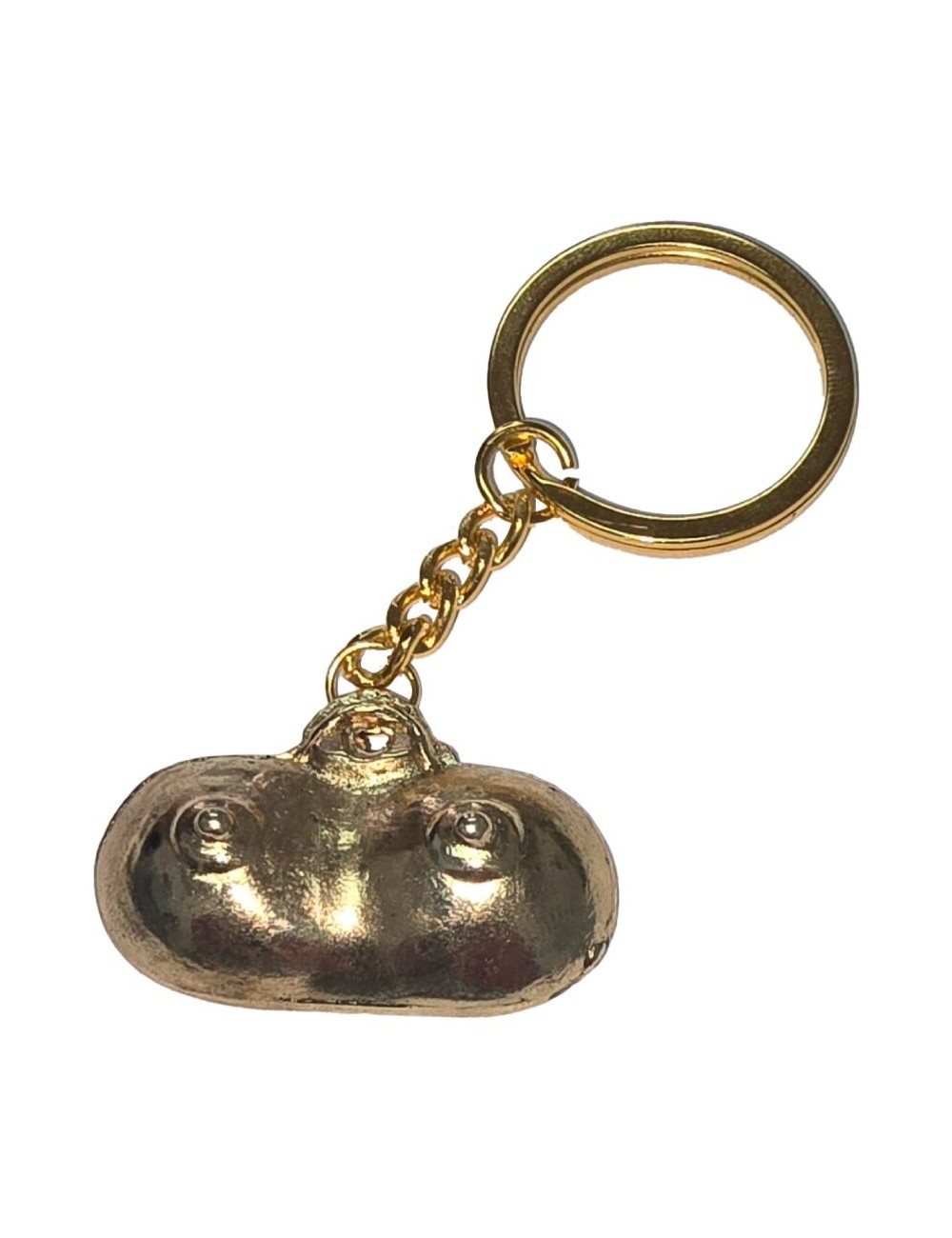 DIABLO PICANTE - GOLD METAL KEYCHAIN ​​WITH BREASTS
