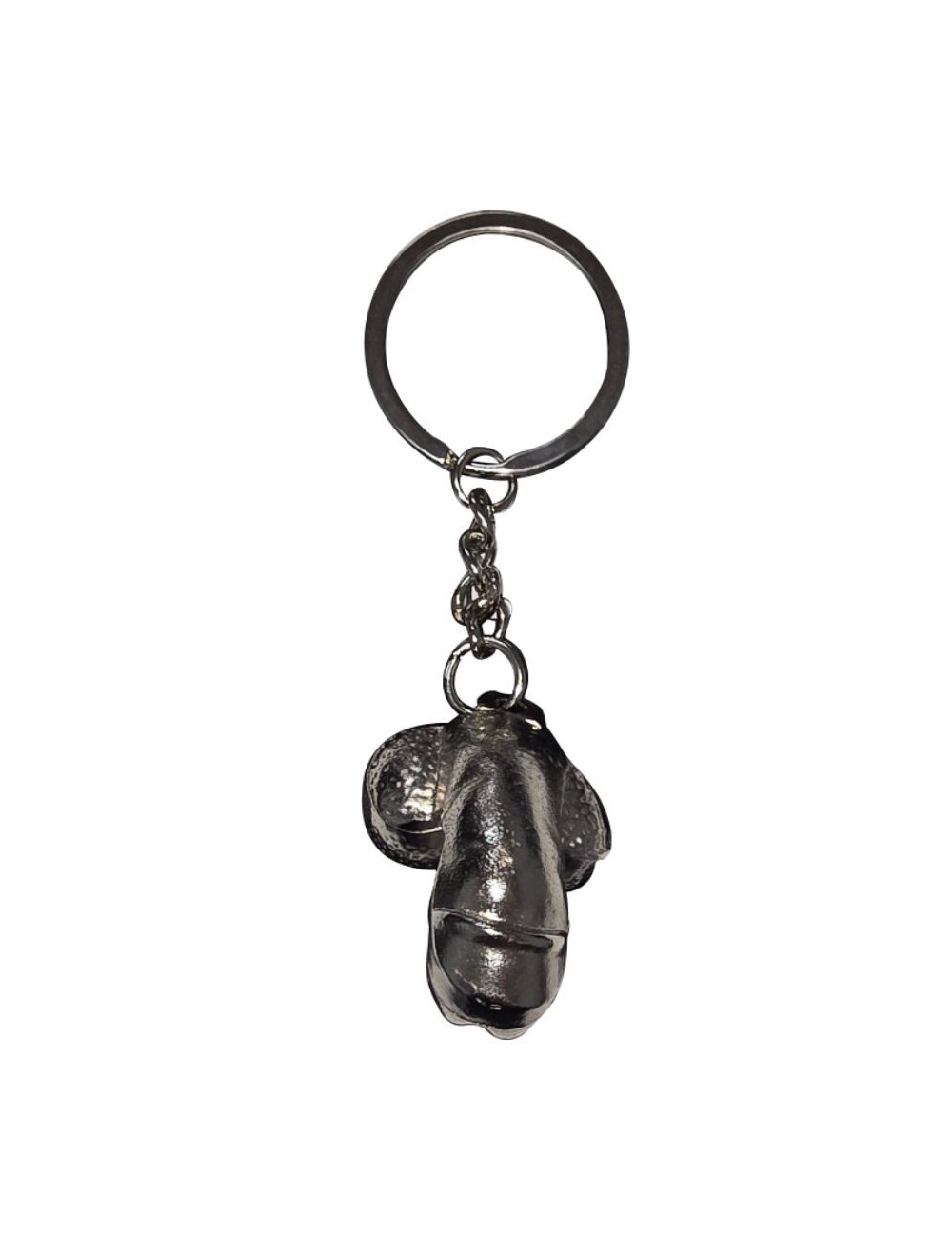 DIABLO PICANTE -SILVER METAL KEYCHAIN ​​SHRINKED PENIS