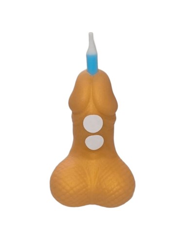 DIABLO PICANTE - PENIS BIRTHDAY NUMBER CANDLE GOLDEN