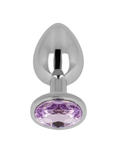 OHMAMA - ANAL PLUG WITH VIOLET CRYSTAL 8 CM