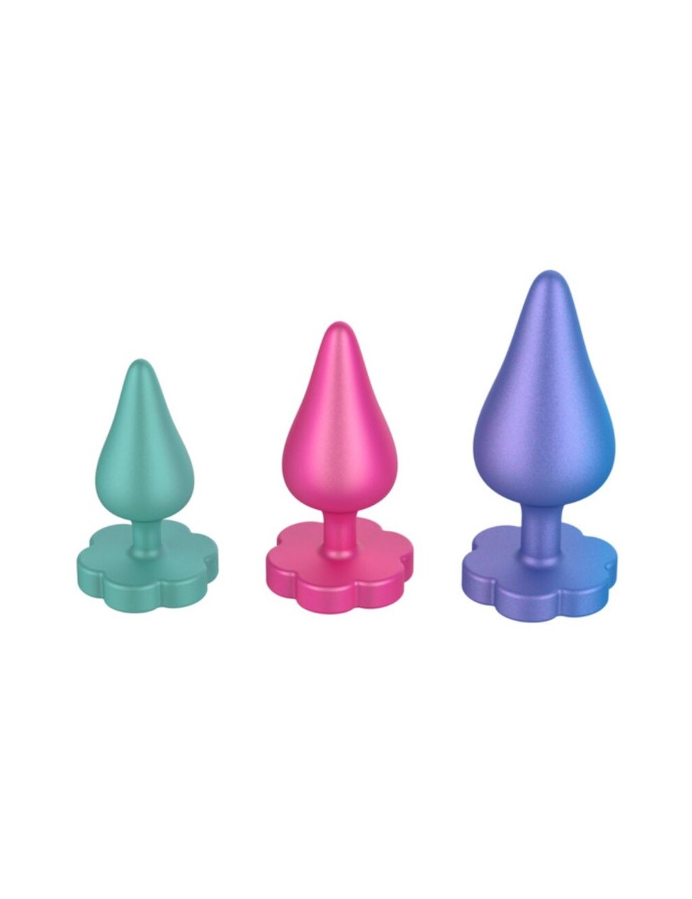 ROMP - LUSTER ANAL TRAINING KIT S/M/L WITH FLOWER-SHAPED BASE