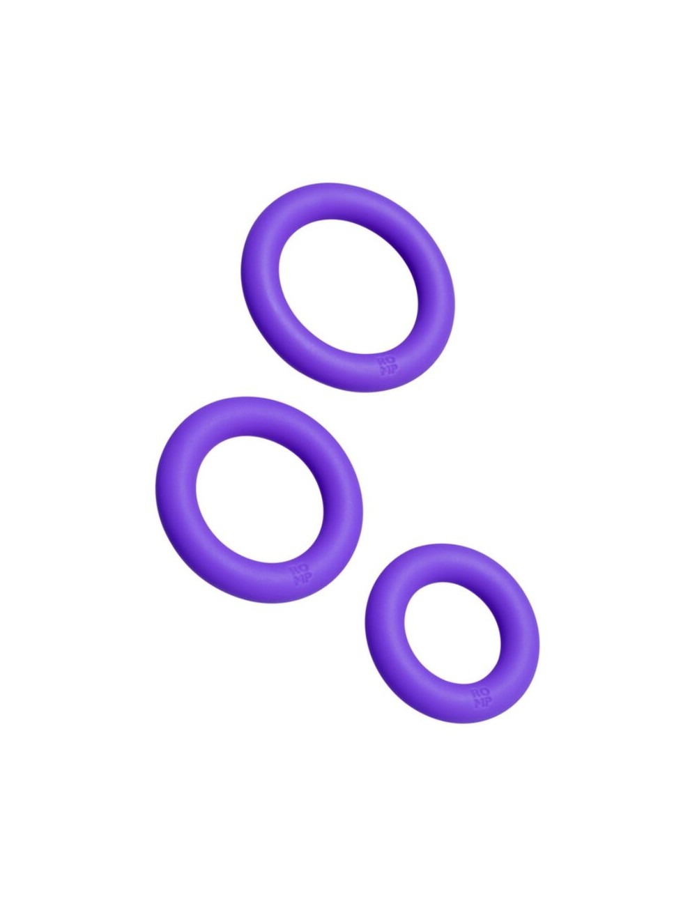 ROMP - REMIX TRIO SET OF 3 PURPLE SILICONE PENIS RINGS